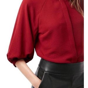 ✨ Persaya | Open Back Red Blouse